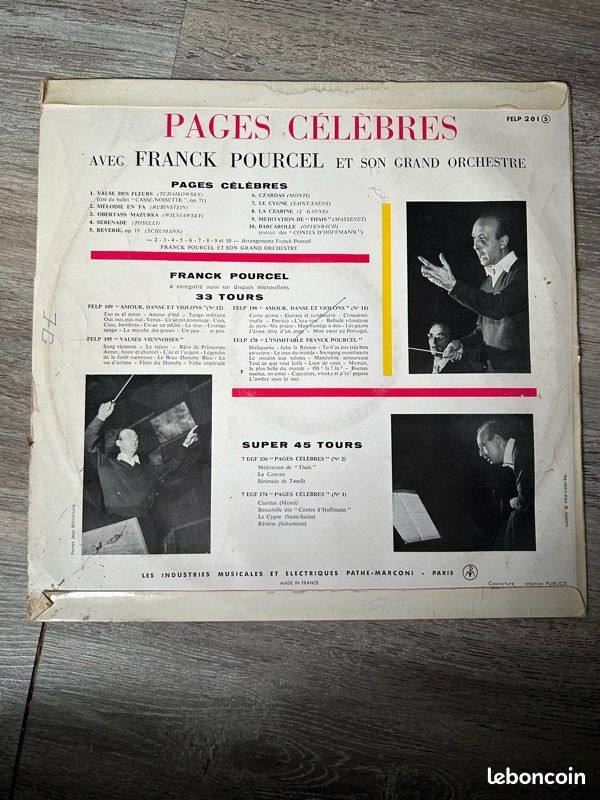 Vinyle Franck Pourcel ~ Pages célèbres (image 3)