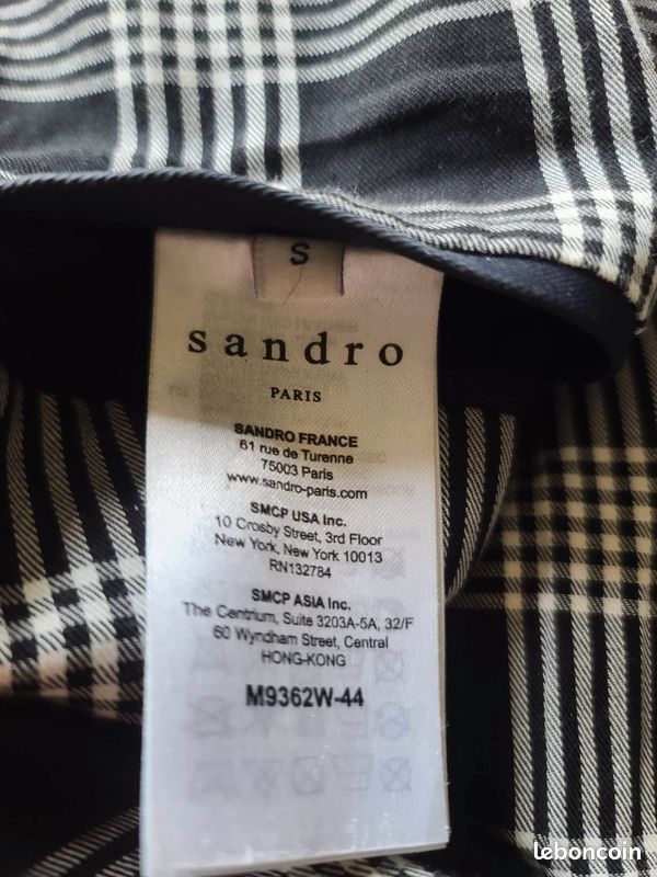 Trench SANDRO taille S - Bleu marine (image 7)