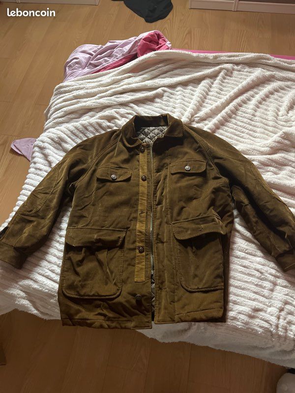 Blouson En Cuir Laurent Cerrer Homme - Taille L Couleur Beige | Occasion Très Bon état