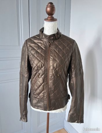 Veste Perfecto Neuve Taille 40 - Tissu Chiné Gris, Doublure Laine, Style Chic, Sans étiquette