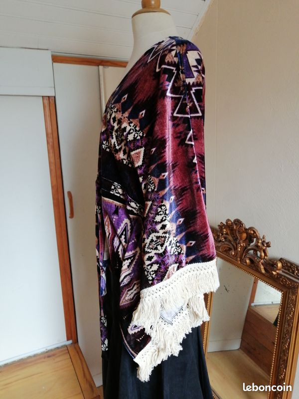Veste gilet poncho bohême T U JUST ME (image 5)