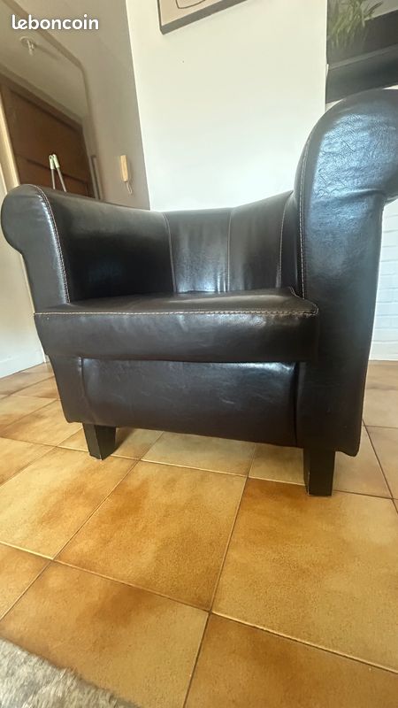 Fauteuil Club FLY PEPPONE Mustang Marron (image 3)