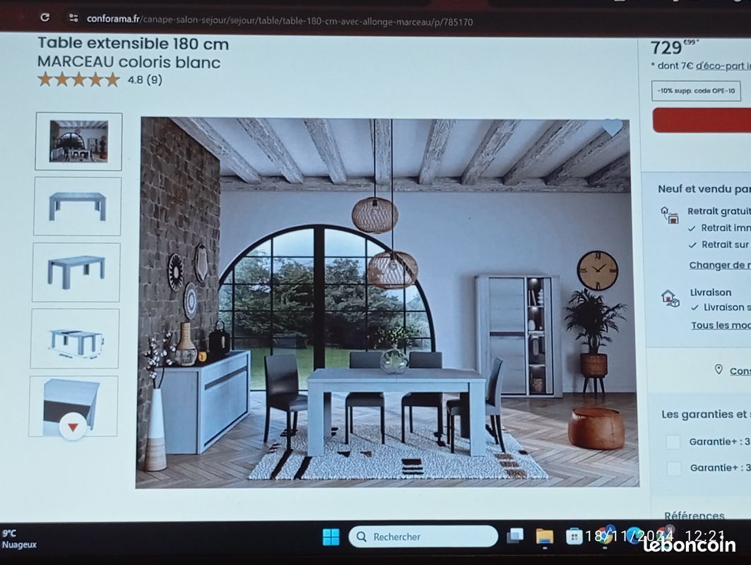 Table à manger 8 à 10 personnes (image 1)