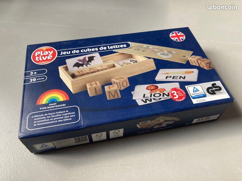 Jeu de cubes et lettres apprentissage montessori langue anglais (image 4)