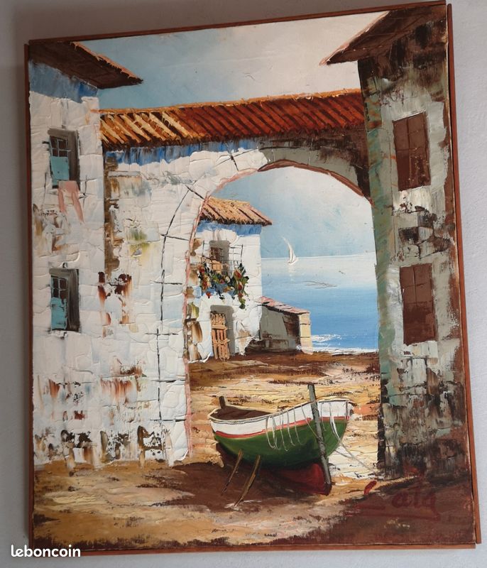 Tableau peinture à l'huile au couteau (image 1)