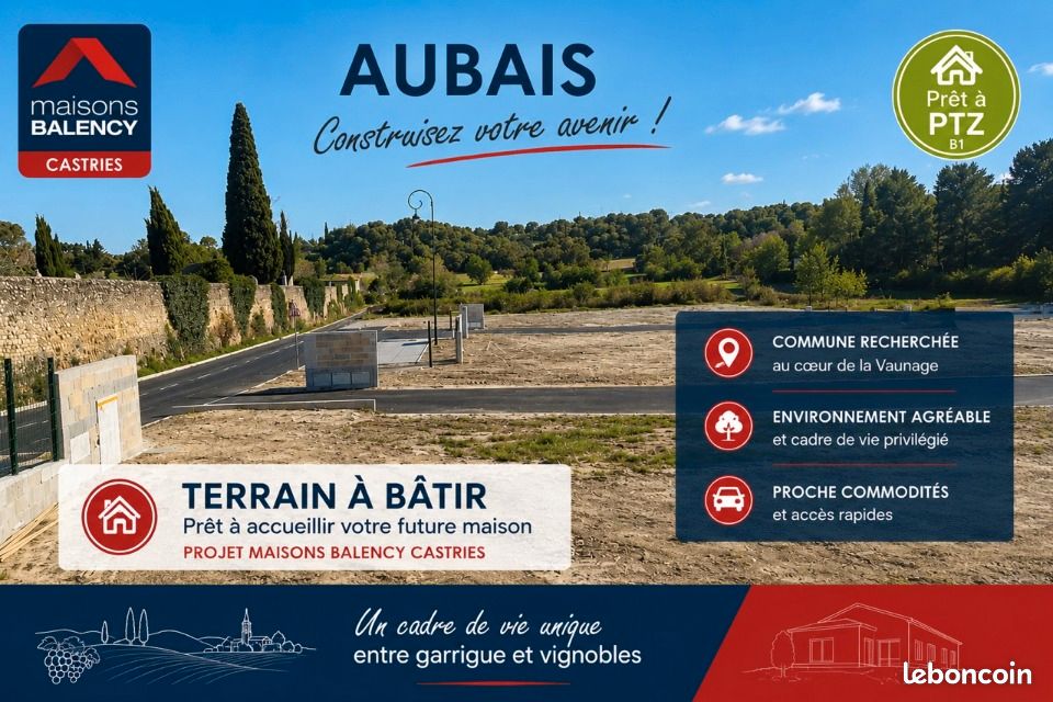 Terrain 500 m² Aubais · 184 900 €