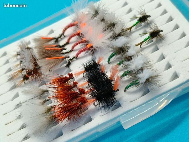 Lot de 10 mouches pêche à la mouche neuve - Sport & Plein air Lot de 10 mouches pêche à la mouche neuve - Sport & Plein air