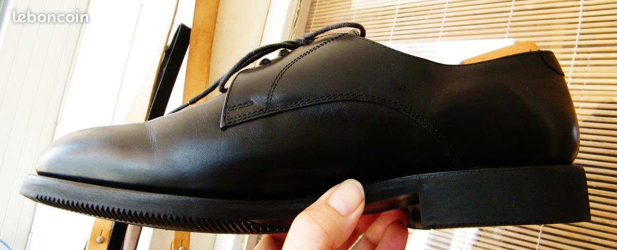 Chaussures en cuir noir Marbot (cousu Goodyear) tbe 45,5 46 homme (image 10)