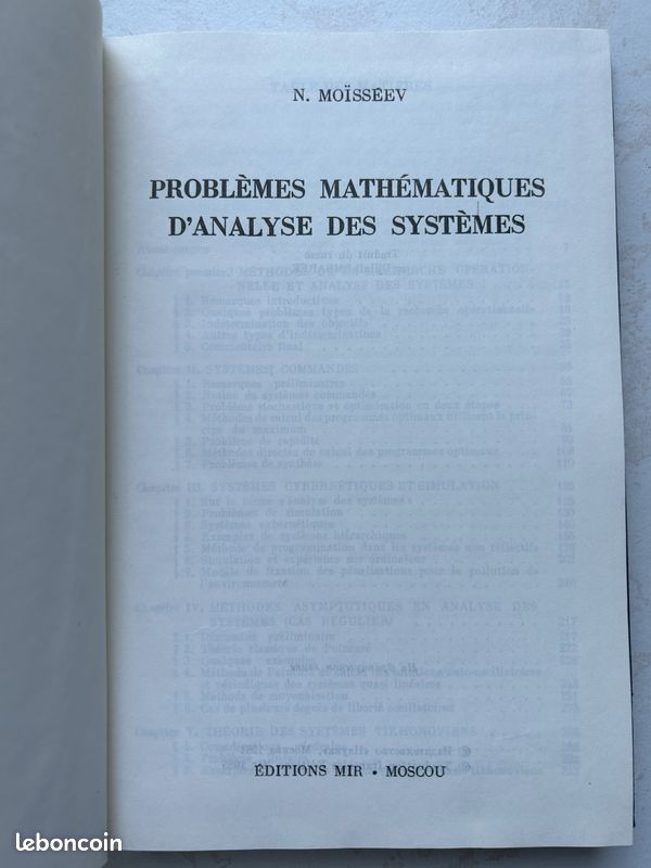 Problèmes mathématiques d'analyse de systèmes – MIR (image 2)