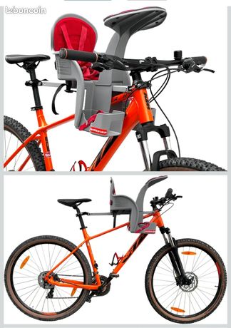 Siege Velo Enfant Avant | Sécurité Siège de Vélo Avant avec Accoudoir et Pédale | Siège Avant Coussin de Selle pour Enfant de 2 à 6 Ans, Max 50KG (Black