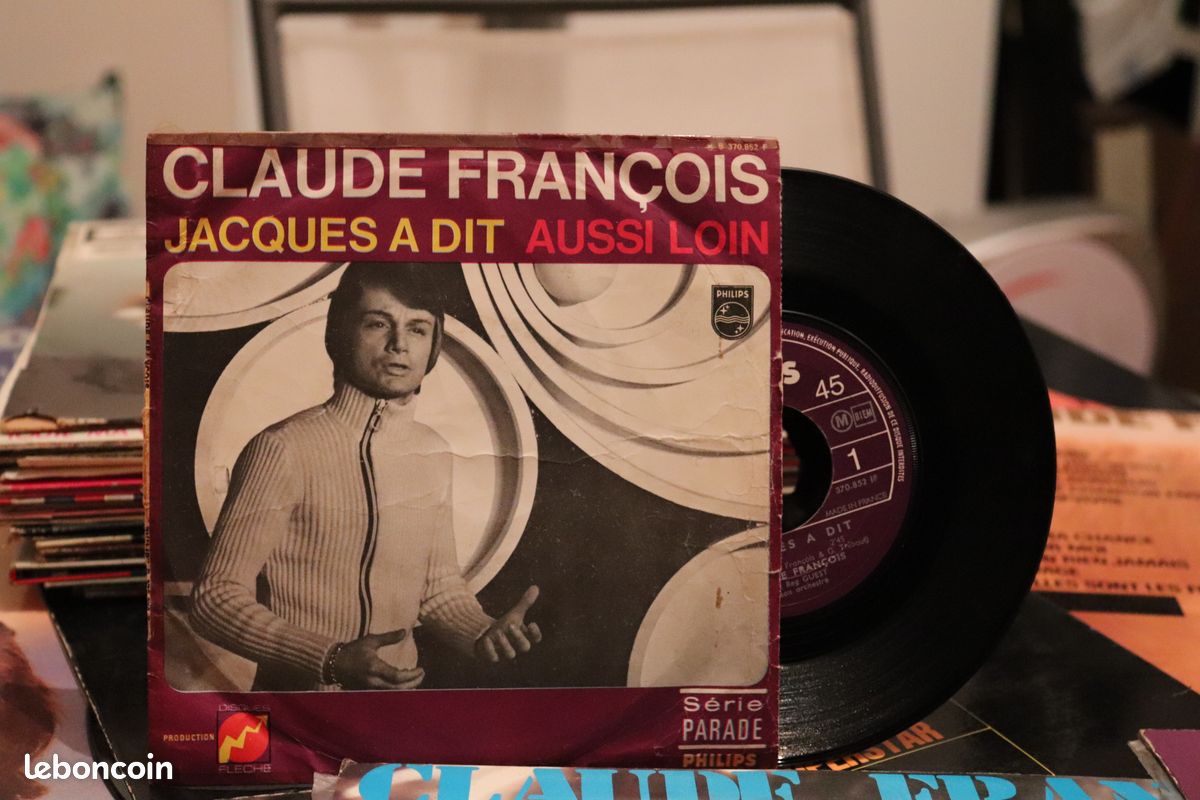 Vinyle 45 tours Claude Francois " Jacques à dit aussi loin" original (image 2)