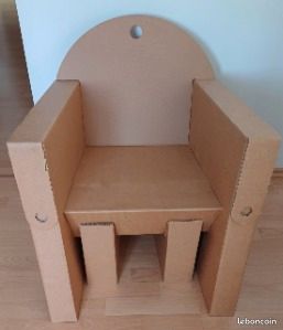 2 Fauteuils en carton design couleur kraft (image 1)