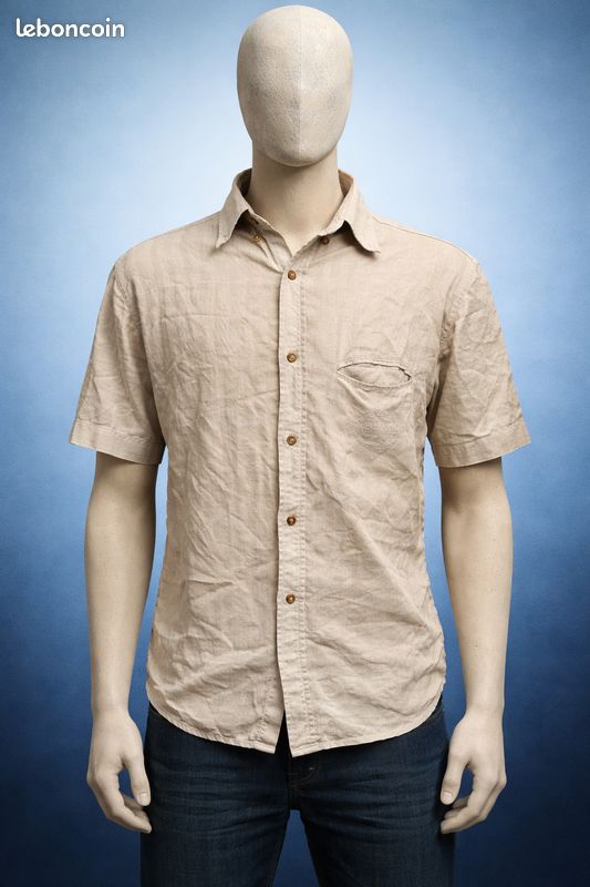 Chemise Torsadée Nude/beige New Look - Taille 10, Neuve Avec étiquettes, Manches Longues, 100% Coton, Pour Femme
