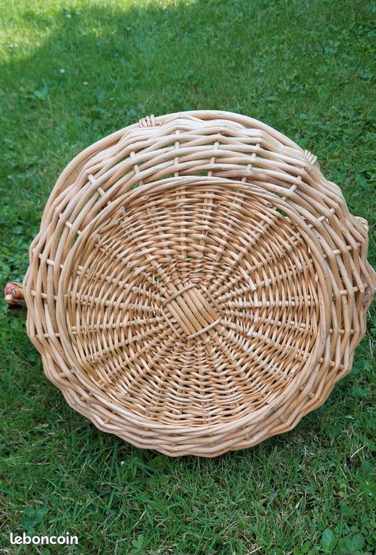 Panier En Osier Avec Anse 20x17x11cm - Corbeille Pâques Décoration - Pour Fruits, Fleurs, Cadeaux