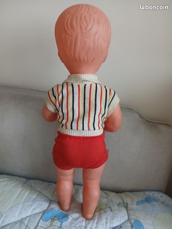 Poupée Petit Garçon Vintage – Années 60/70 – SEKI GUCHI Hong Kong – 15 Cm