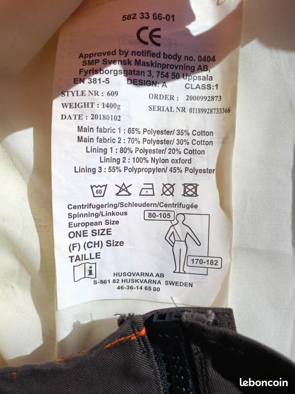 Pantalon tronconneuse Husqvarna (image 3)
