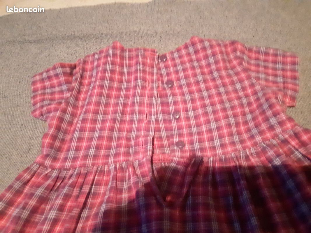 Petite robe 3ans mauve rose vert baudets (image 9)