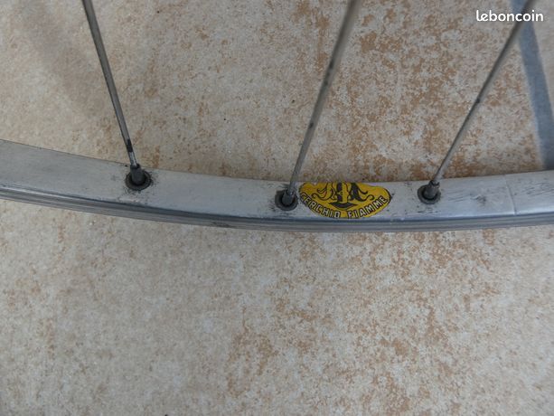 Roue Avant CAMPAGNOLO RECORD 1950 moyeu GRANDE Flasque Jante