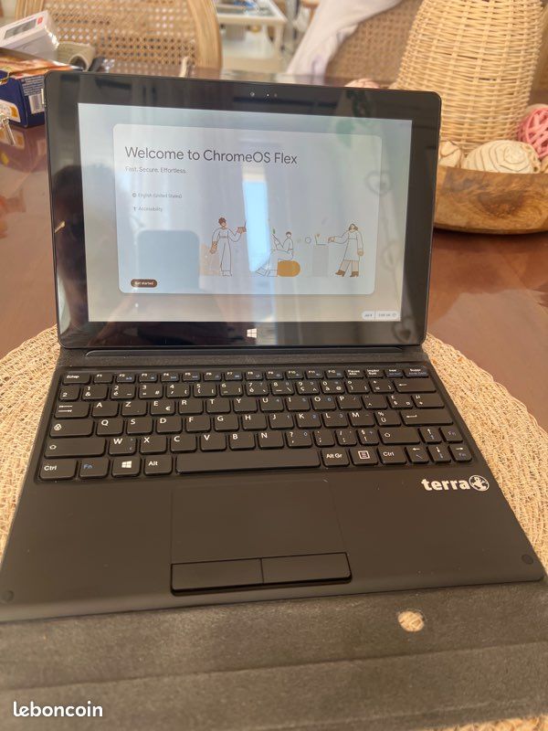 TABLETTE 10,1" TERRA PAD 1061 chromeOS Flex BING 32-BIT ATOM Z3735D 32 EMMC GO 2GB (image 1)