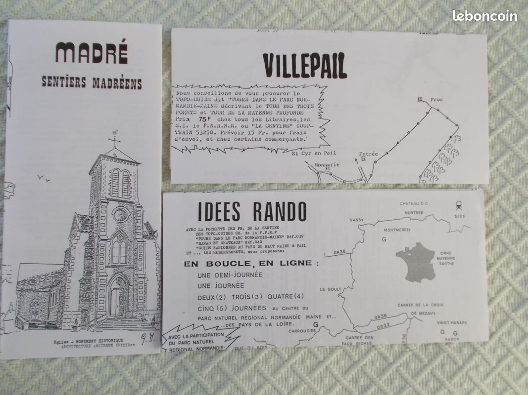 Carte IGN Laval-Argentan + Itinéraires de randonnée en Mayenne (image 7)