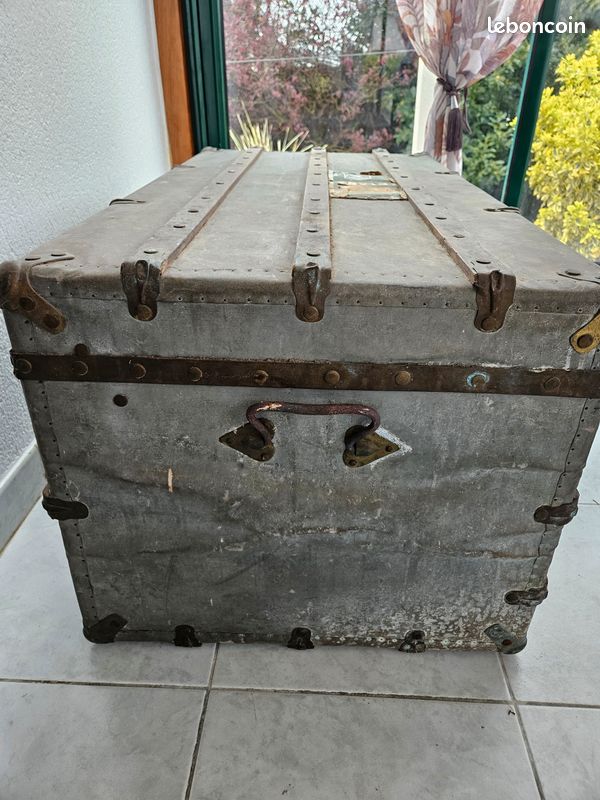 Accessoire Malle Ancienne En Laiton - Charnière Serrure Vintage CT-Large - Malle2Luxe