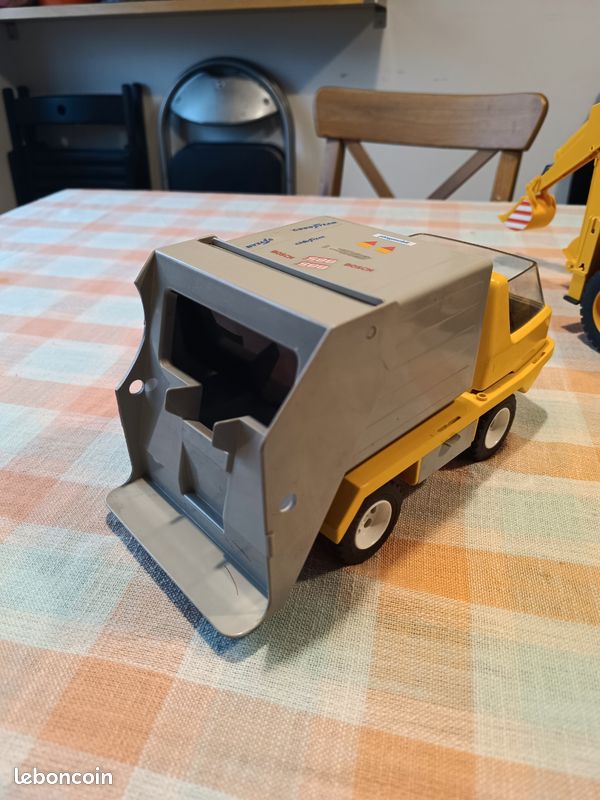 Lot Camion poubelle et tractopelle - Jeux & Jouets