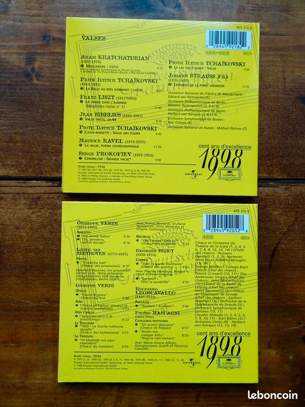 Lot de 2 CD de la Collection du millénaire (Deutsche Grammophon): *Les grands choeurs d'opéras *Valses (image 3)