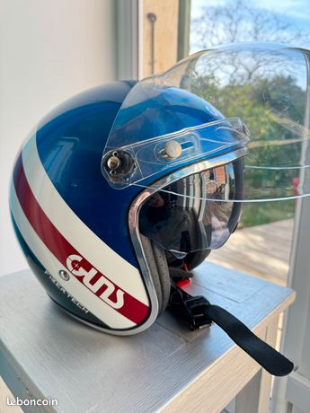 Casco Jet Gulf Acciaio Vintage