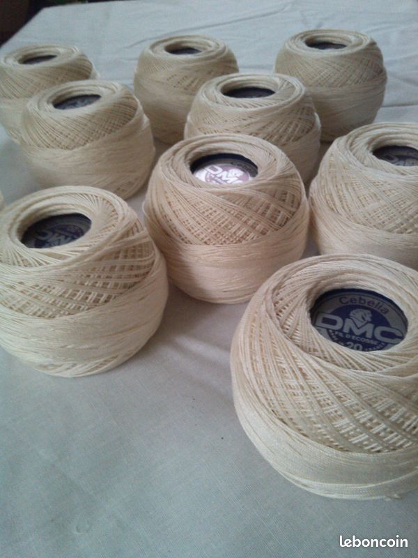 Fil à Crocheter Cébélia Gross. 20 - 100% Coton - Pelote 50 G - Blanc