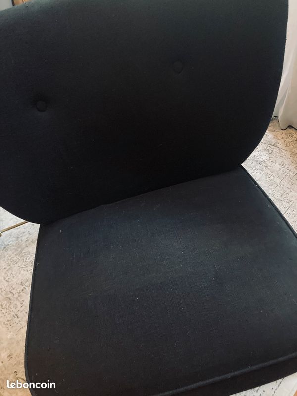 2 x fauteuils Franck ampm noir (image 4)