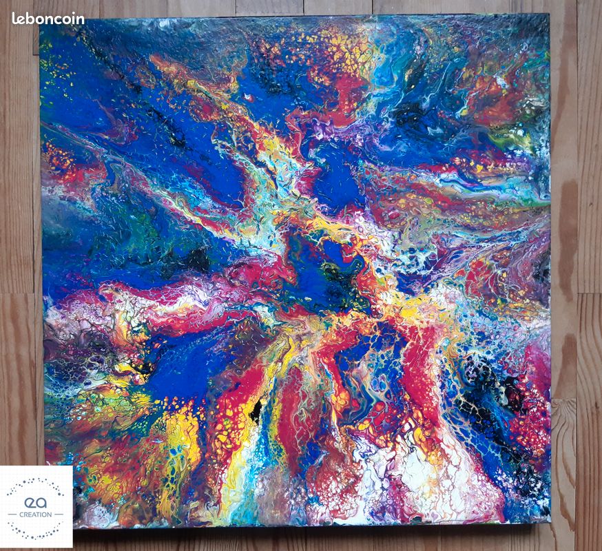 Tableau acrylique pouring (image 1)