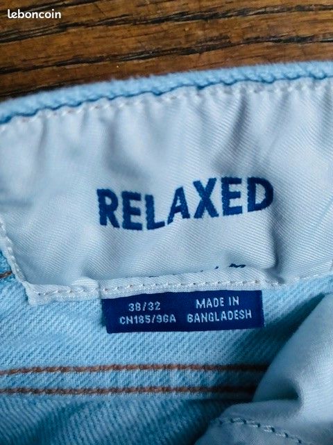 Jeans H&M Regular Tapered - Taille 34/32 (tour De Taille 34, Longueur 32) - Bleu - Occasion Très Bon état