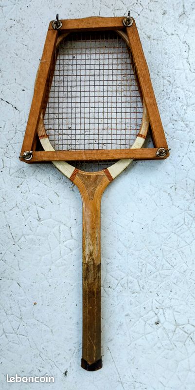 Ancienne Presse à Raquette De Tennis En Bois - Vintage - Fabriquée Au Japon - Objet Déco