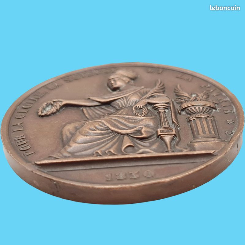 Médaille Plaque Gymnastique – Seine 1876 – Bronze – XIXème (occasion)