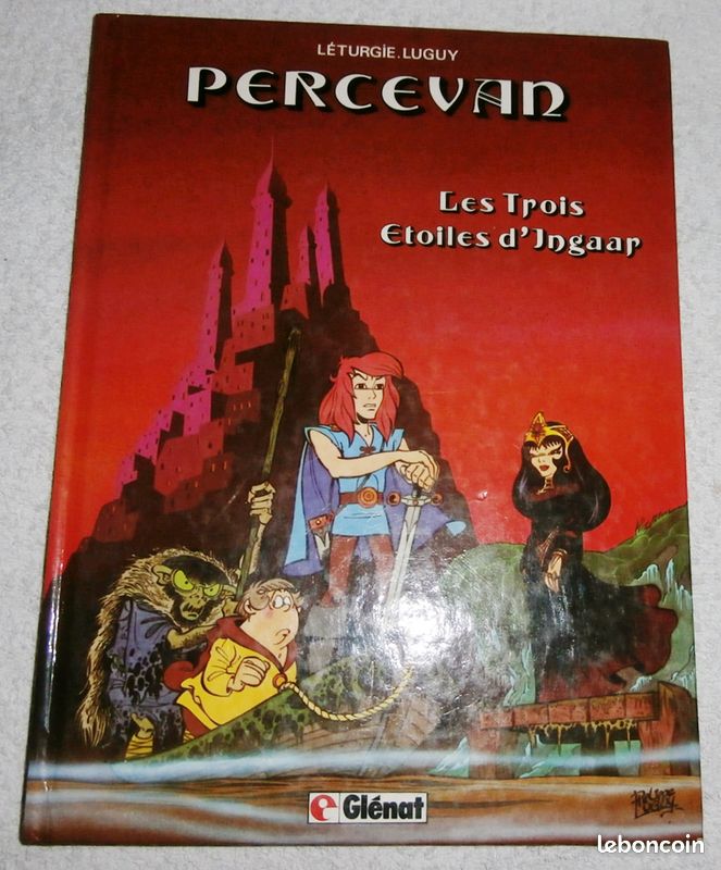 BD E.O PERCEVAN "Les Trois Etoiles d'Ingaar" Dessin et dédicace de PHILIPPE LUGUY - Glénat 1991 (image 1)