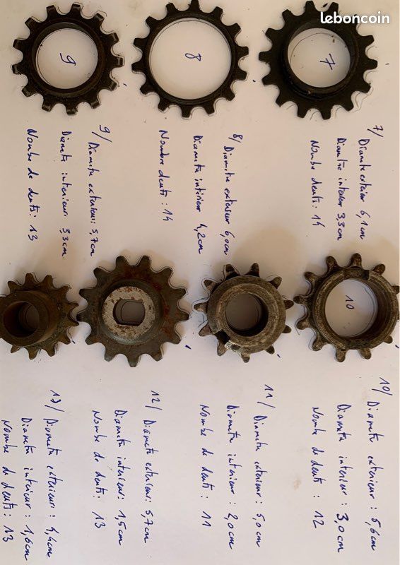 7 Pignons Roue Libre Vélo Ancien – Packson Perfection, Vintage, Acier