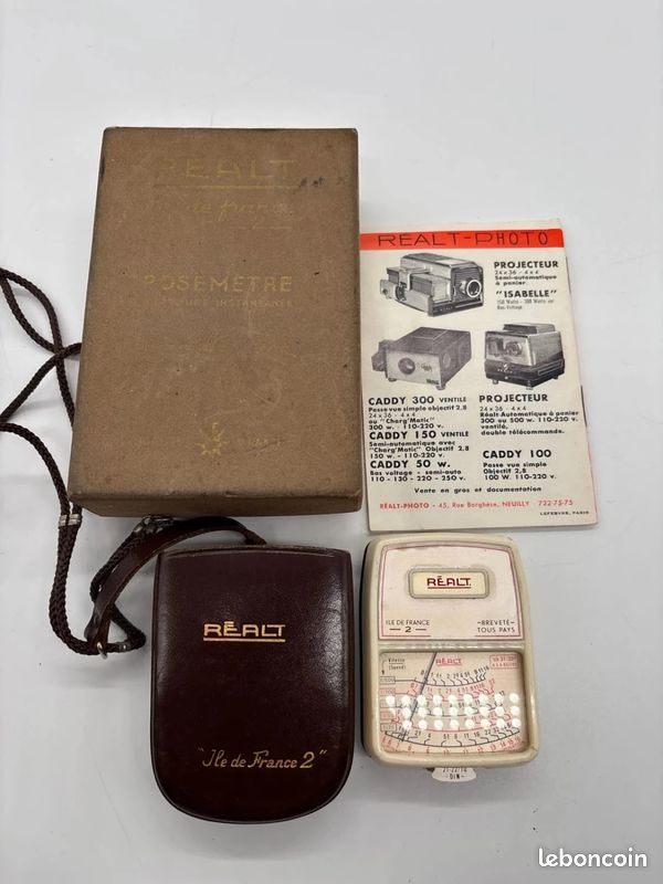 Posemètre Cellule Vintage Réalt – Ile De France De Luxe Monocadran, Années 1960