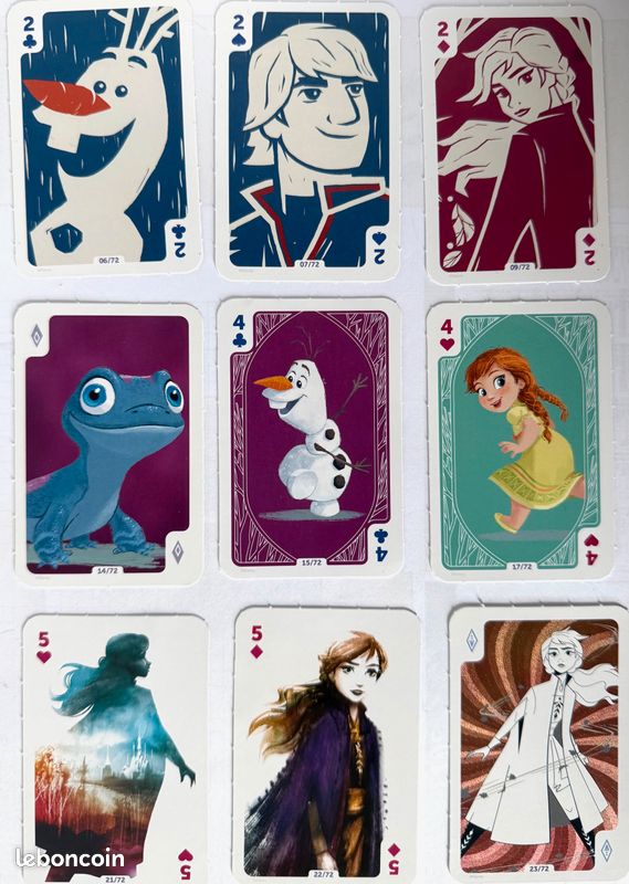 Lot Cartes Reine des Neiges 2 (Etat neuf) (image 3)