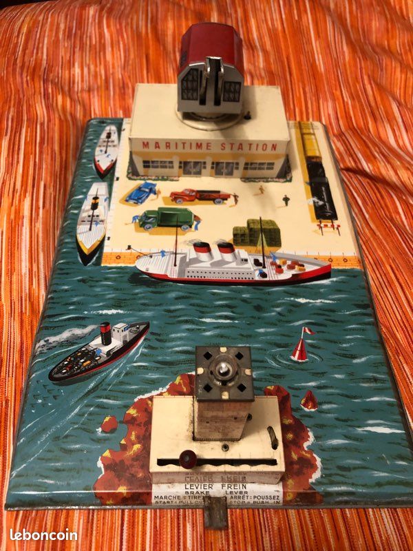 Jeu Joustra Station Maritime Mécanique – Occasion, Pièce De Collection – À Restaurer