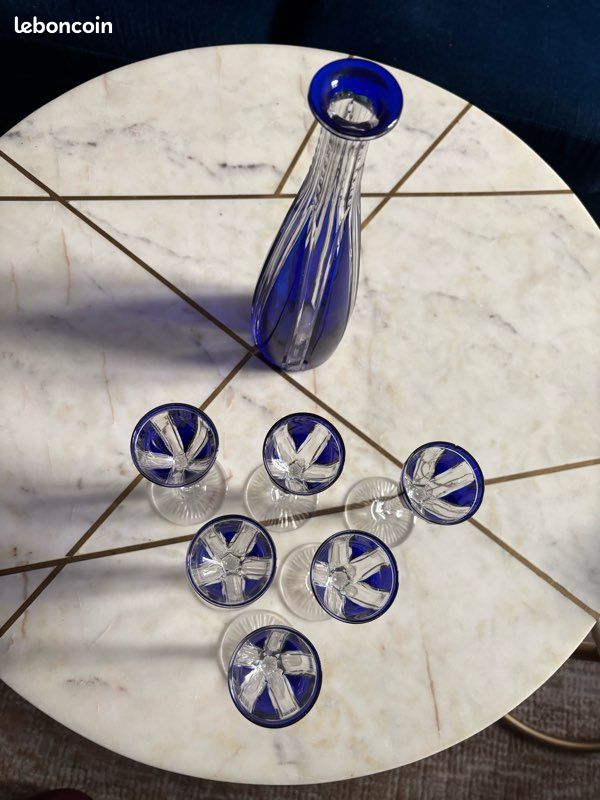 LOT DE 6 Ancien Verre,Liqueur,Cristal,Cristal Saint Louis,Verrerie