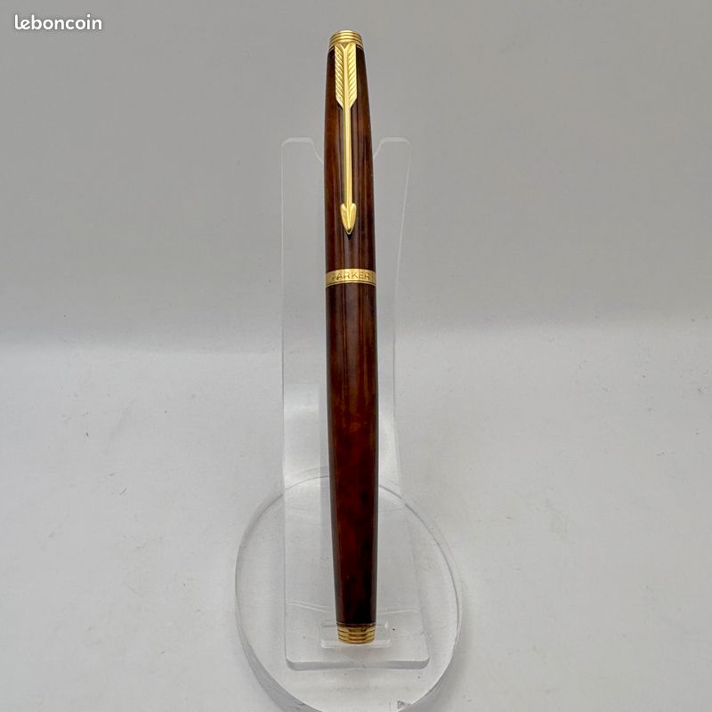 Stylo Plume Vintage Parker 75 GT Laque Thuya - Marron, Bon état, Fabrication Française