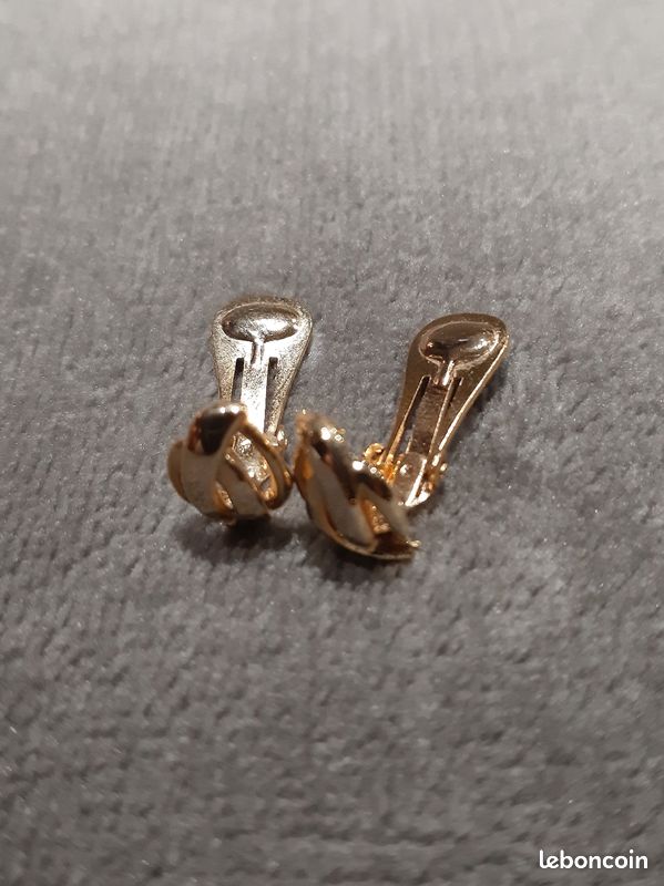 Boucles d'oreilles à clip dorées Cadeau de Noël idéal (image 4)