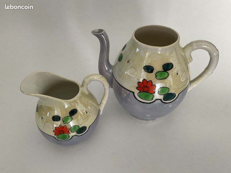 Service à café japonais Art déco – Lustreware années 1930 (image 7)
