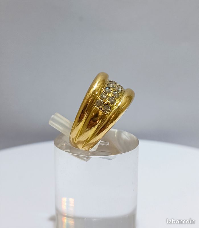 Bague Diamant Or Jaune 18K - Taille US 6 (FR 51) - Occasion Très Bon état