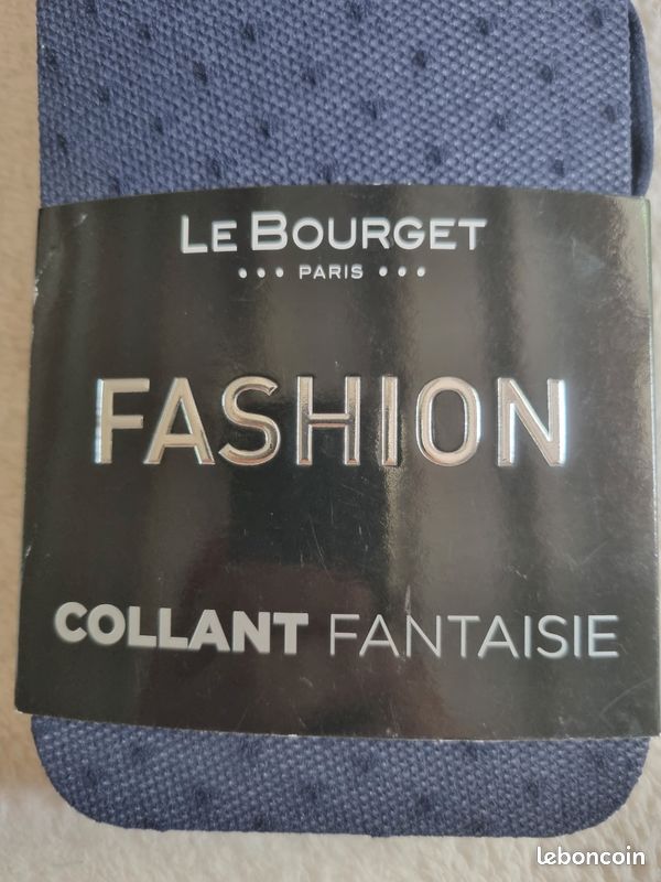 Collant Fantaisie 20D LE BOURGET - Noir à Pois - Taille 3/4 Ou 5/6 - Semi-translucide - Neuf