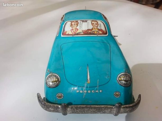 Jouet Ancien JOYAX France – Porsche 356 Coupé – Tôle Lithographiée, 14 Cm