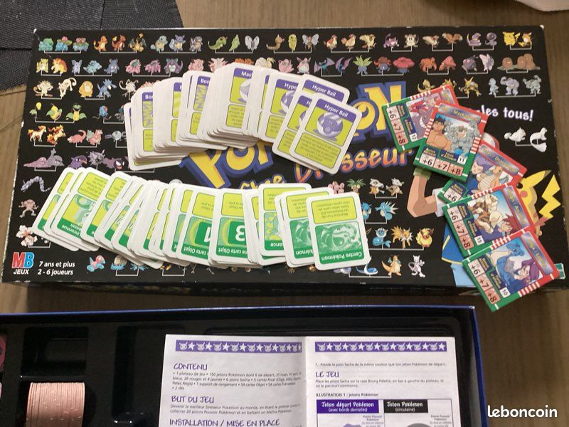 Jeu De Société Pokémon Maître Dresseur – Édition Vintage 2001 Hasbro (Rouge) Livraison Offerte