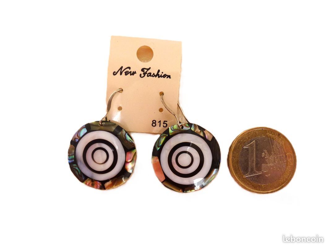 Boucles d’oreilles nacre (image 3)