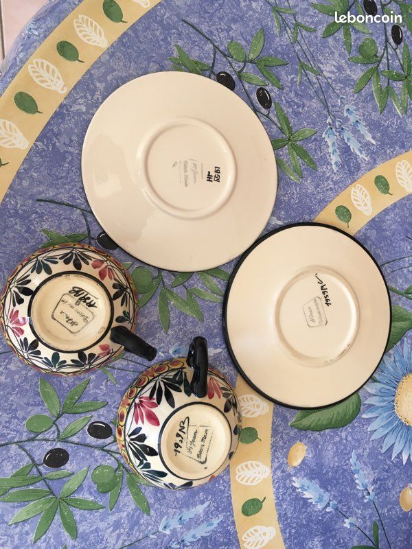 Déjeuner 2 tasses avec soucoupes (image 2)