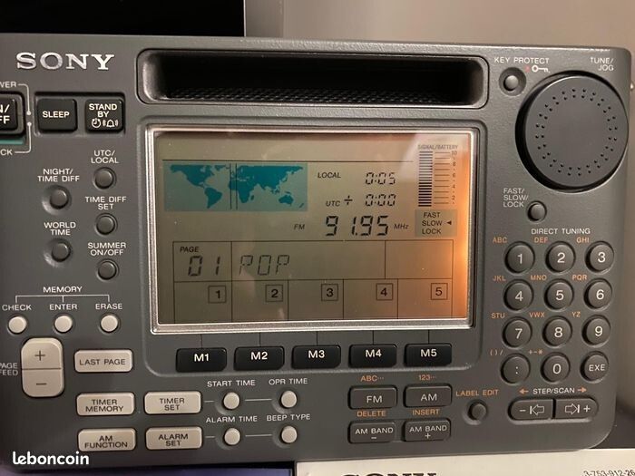 Sony icf-sw77l word band receiver ondes courtes sw- mw -lw - fm stereo tres bon etat (image 6)